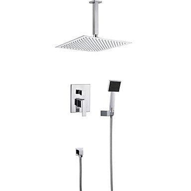 12'' Concealed Square Hot And Cold Mixer Shower Set 2 Way Ceiling Shower Kit